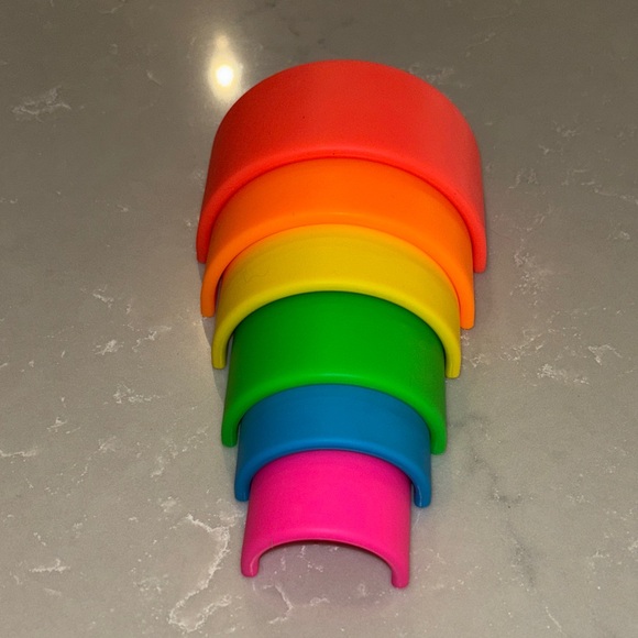 Vibrant Rainbow Stacking Toy - Picture 2 of 3